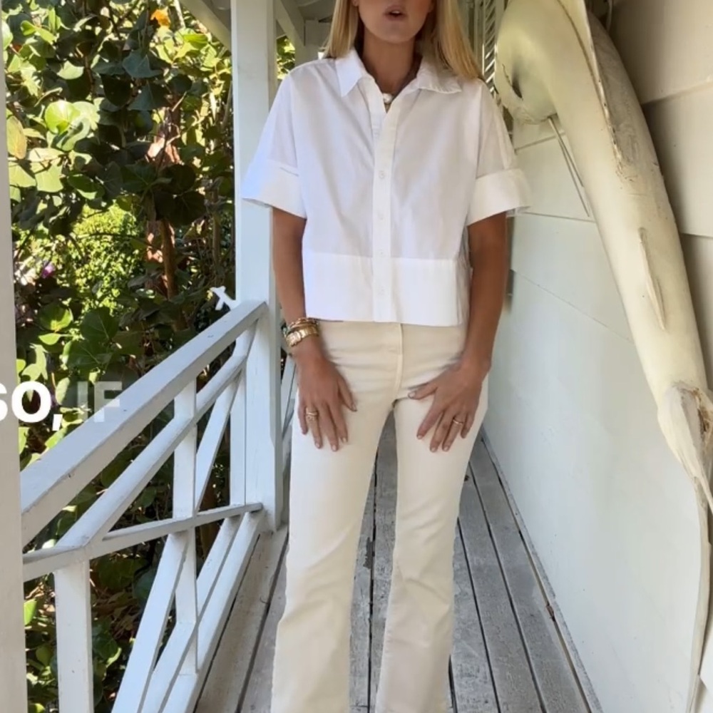 Julia Amory Antibes Top Blanc Medium NWT - Picture 9 of 16